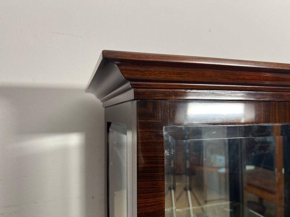 Art Deco Display Cabinet in Glass & Macassar Veneer, France, 1930