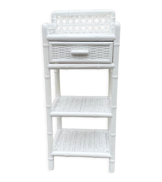 Étagère bambou blanc