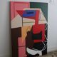 Original stretched canvas painting "chaos" 116x81