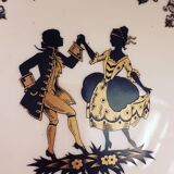 porcelain candy canding Limoges vintage 1950 1960 black golden white