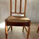 Set of 4 antique light wood chairs: authentic charm and e