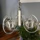Lustre 5 boules chrome et verre fumé 1960