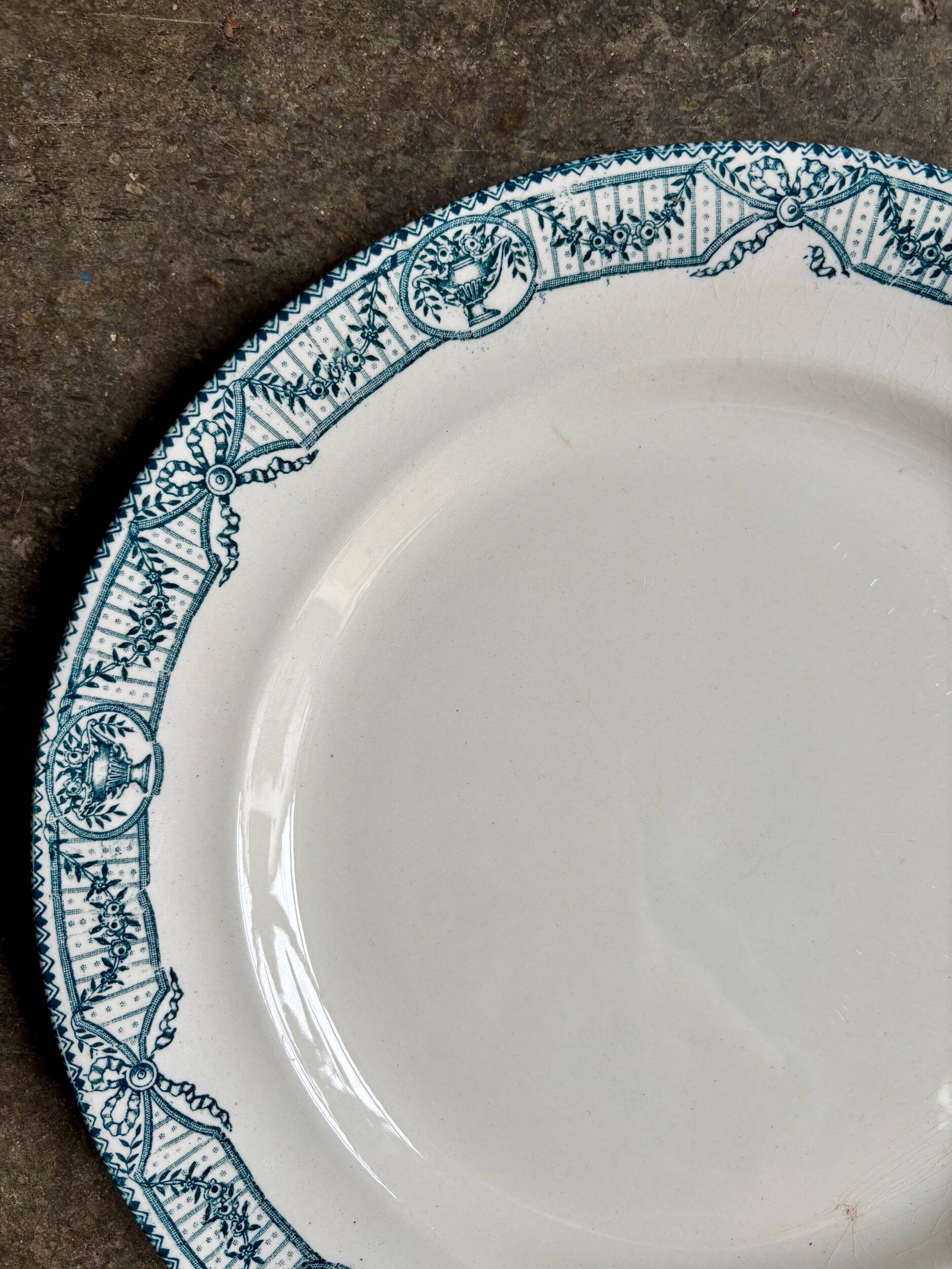 Round Salins ironstone dish, "Directoire" service
