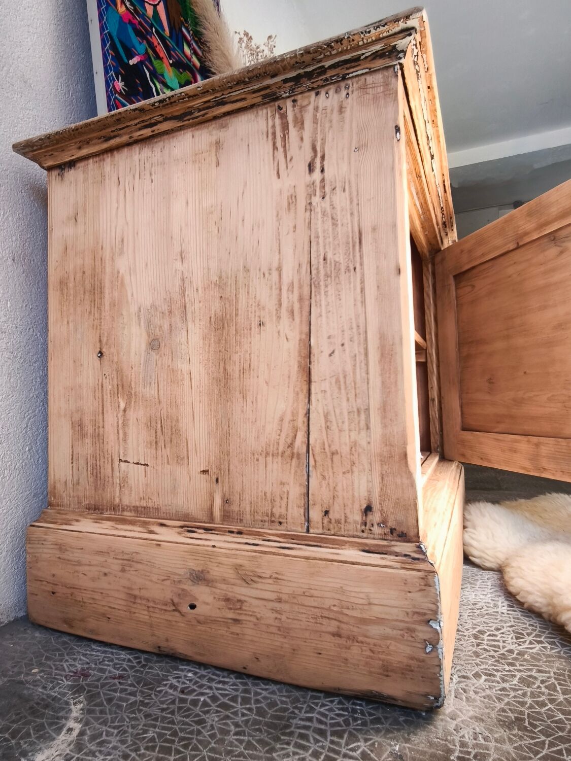 Confiturier, buffet ancien en sapin