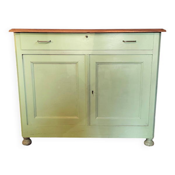 Beau meuble bahut vintage 80 ans bois brut
