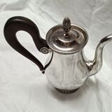 tea and coffee set 5 pieces in silver metal Gallia for Christofle model "Malmaison"