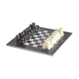 Marble and alabaster chess set, 1970s.