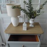 Louis Philippe style chest of drawers, 4 drawers in verdigris