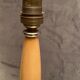 Wooden lamp foot on chromed metal frame design 1930-1950
