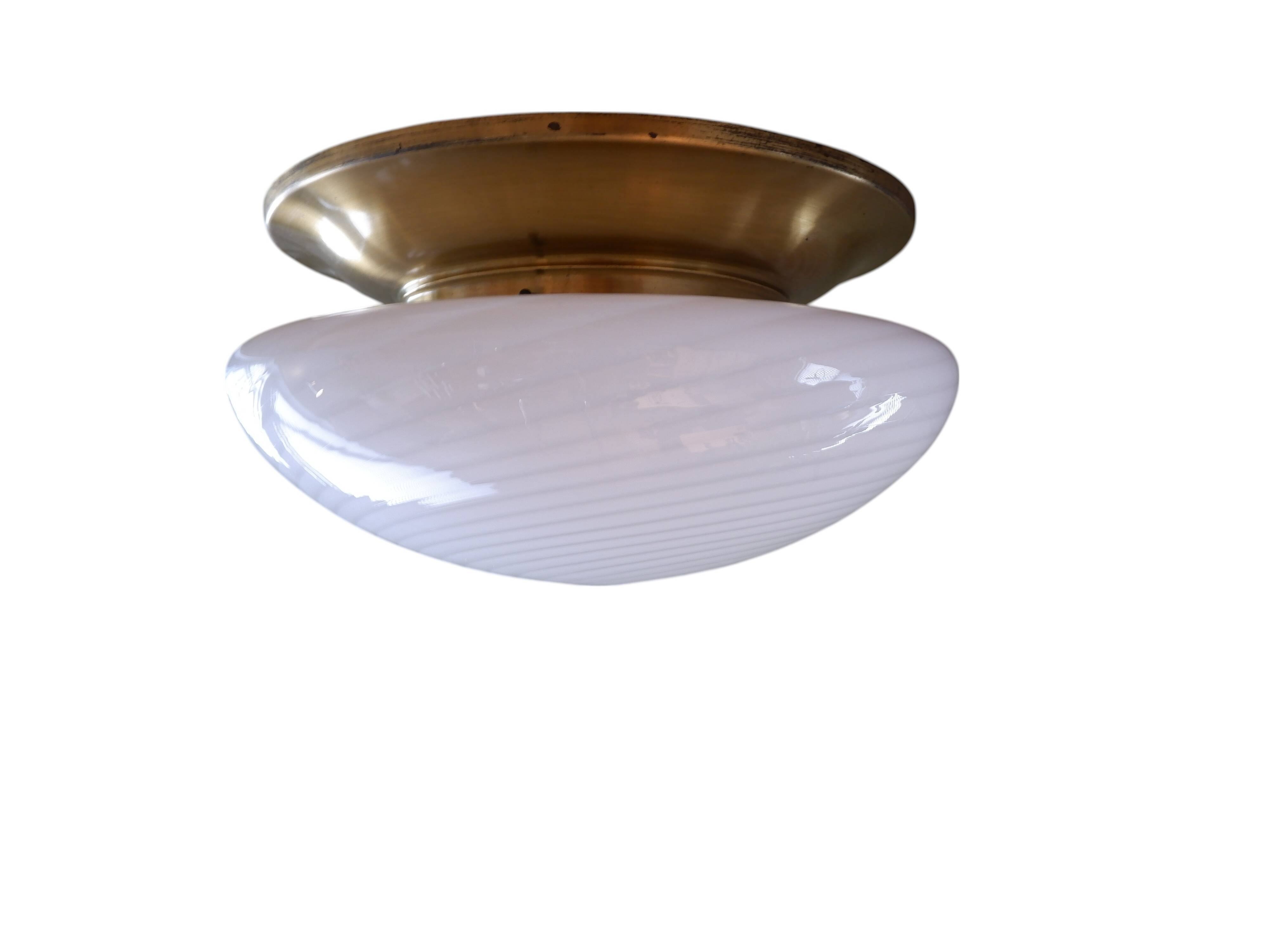 Murano Swirl ceiling lamp, Italy 1970s