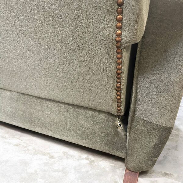 Fauteuil inclinable vert, années 50