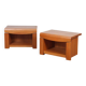 Pair of elm bedside tables, French work from the 1980s.