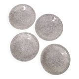 Set of 4 speckled soup plates