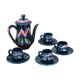Vallauris blue and pink coffee service