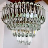 Lustre Venini, 4 niveaux, verre de murano, italie, 1970