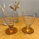 Lot de 2 verres vintage Art Déco
