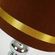 1970s table lamp aro-leuchten chrome base brown velvet lampshade