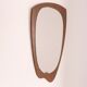 Miroir mural vintage des années 60 en bois de teck design danois