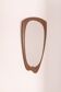 Miroir mural vintage des années 60 en bois de teck design danois