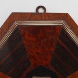 Art Deco Wall-Mounted Coat rack with Geometric Marquetry, France ca. 1930