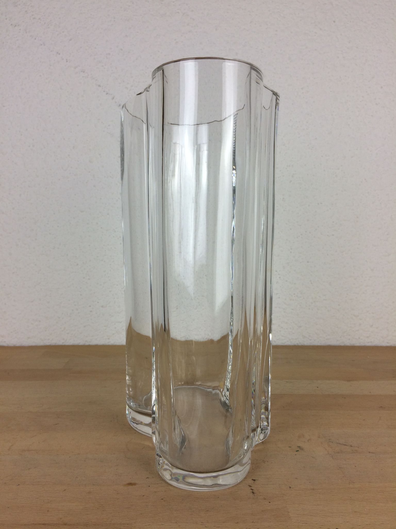 Vase Orrefors in crystal 27 cm, Scandinavian