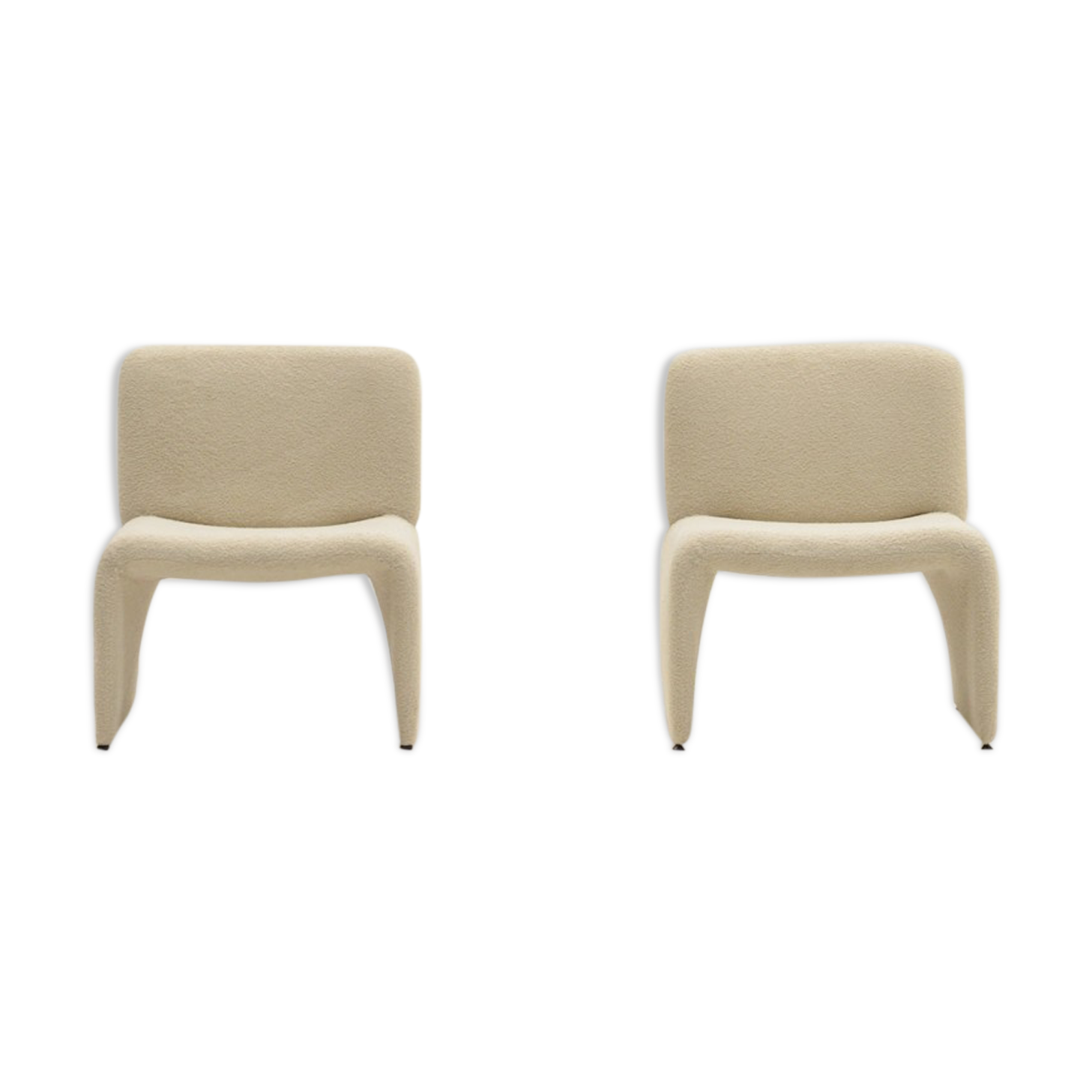 Set of 2 teddy armchairs 70s Italy