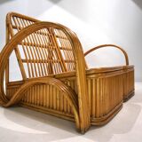 Paul Frankl Design Rattan Two-Seater Sofa, 1940