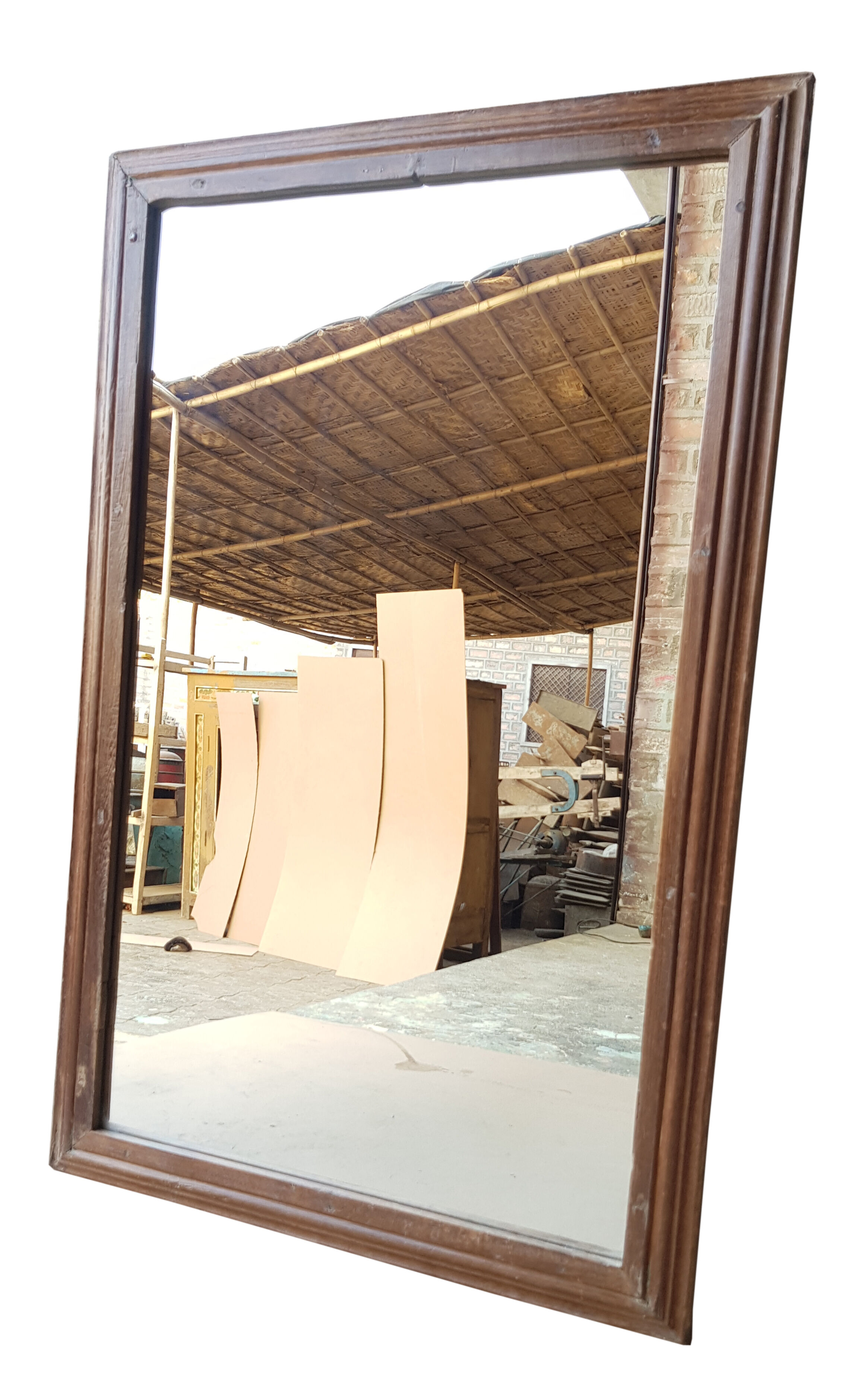 Ancient Burmese teak mirror