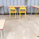 Set of 4 desks, double school office from the 70s