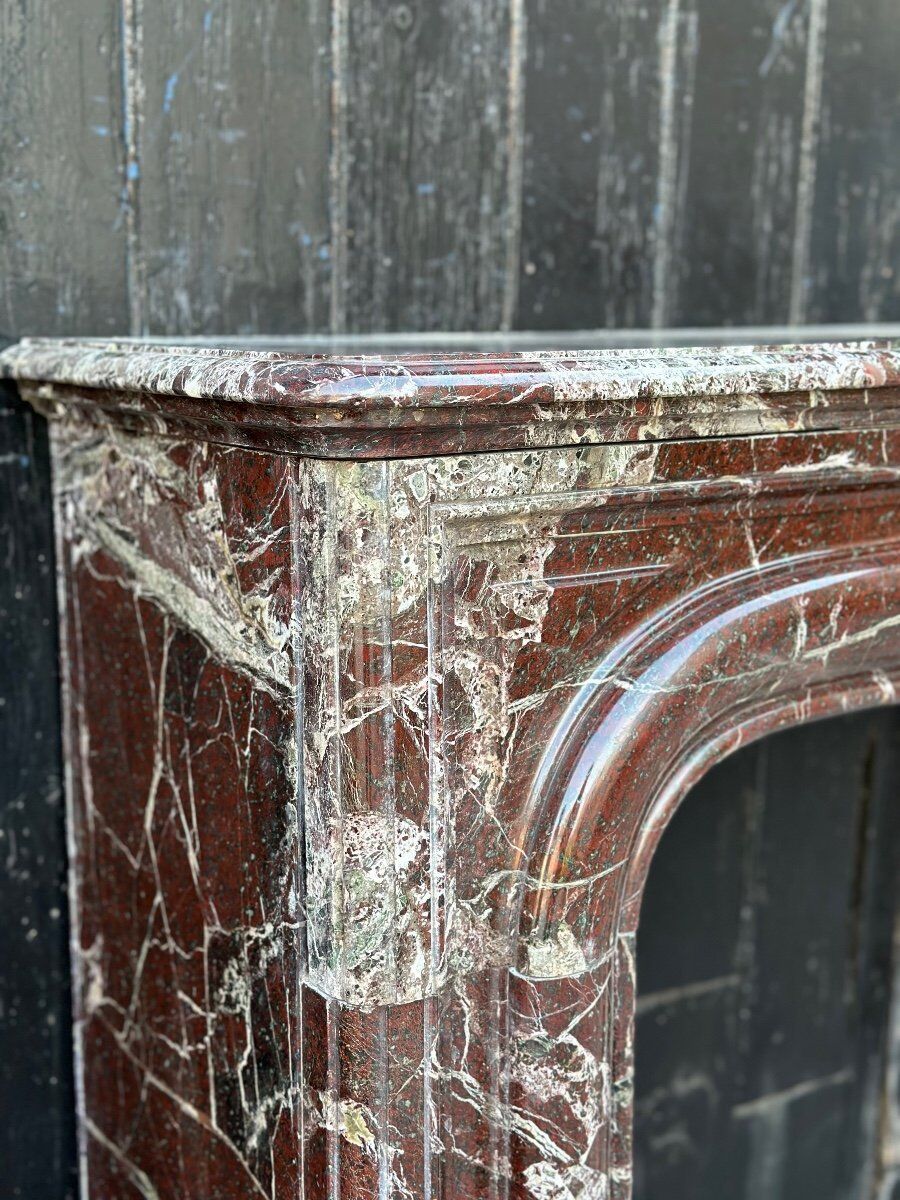 Louis XIV style fireplace in Levanto marble circa 1880