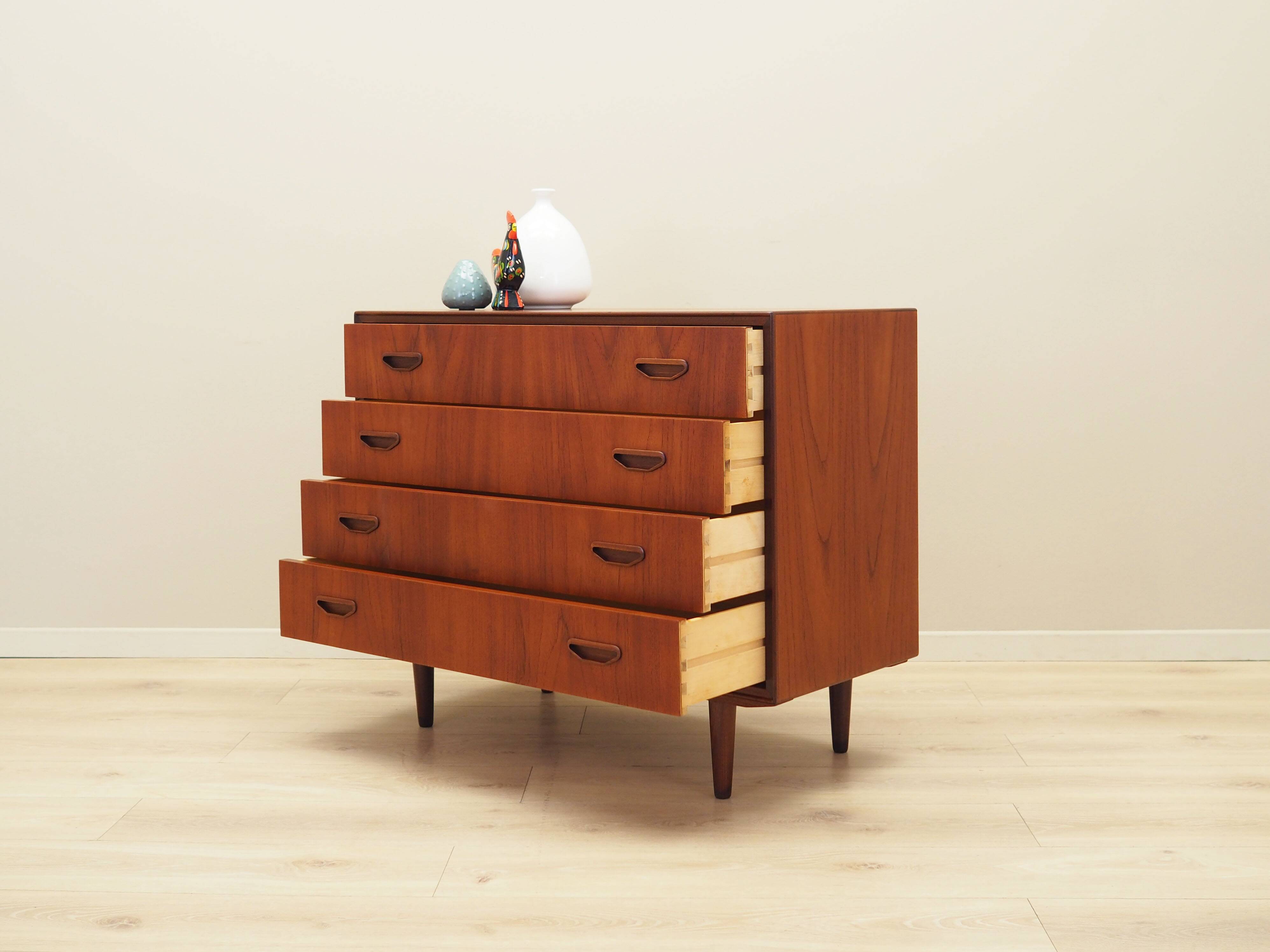 Teak chest of drawers, Danish design, 1970s, production: Denmark