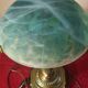 1930s bronze and brass desk lamp 39x22 superb glass lampshade elec ok