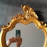 Miroir doré style louis xv.