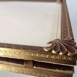 Vintage metal picture frame 26.5 x 24.5 cm convex glass
