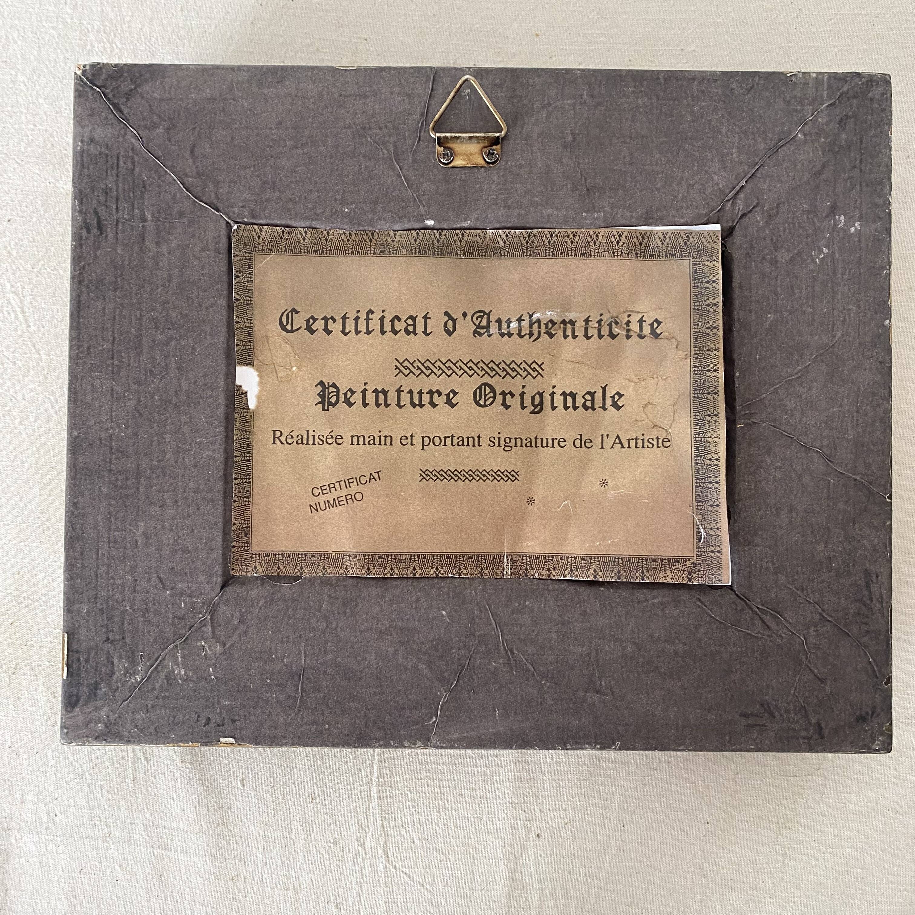 Framed marine painting