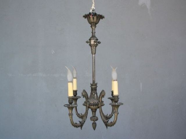 Gloss metal silver style Louis XVI