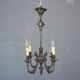 Lustre en métal argenté de style Louis XVI