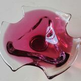 Empty pocket Murano design, blown Art glass, pink tones