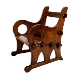 Mid Century Arts & Crafts Oak Lounge Chair, 1950s