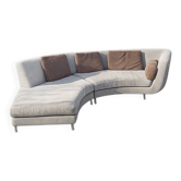 Curved sofa Menlo Park – American Leather – Light grey
