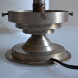 Art Deco table lamp with white opaline glass globe