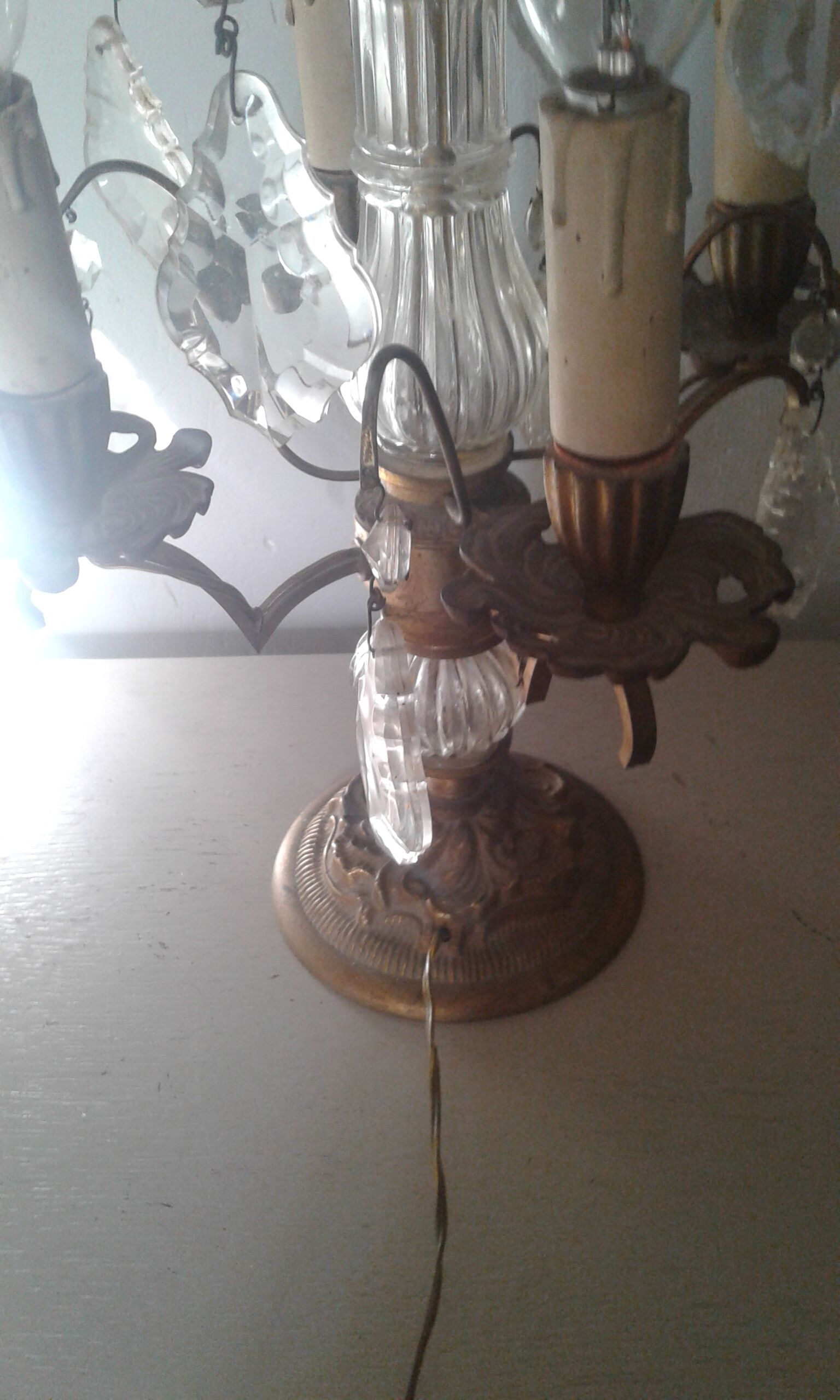 Candle lamp and grapevines