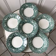 Lot of 6 hollow plates digoin sarreguemines model "leïla" years 30-40