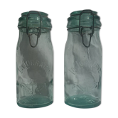 Two jars glass La Lorraine