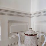 White enamel coffee pot