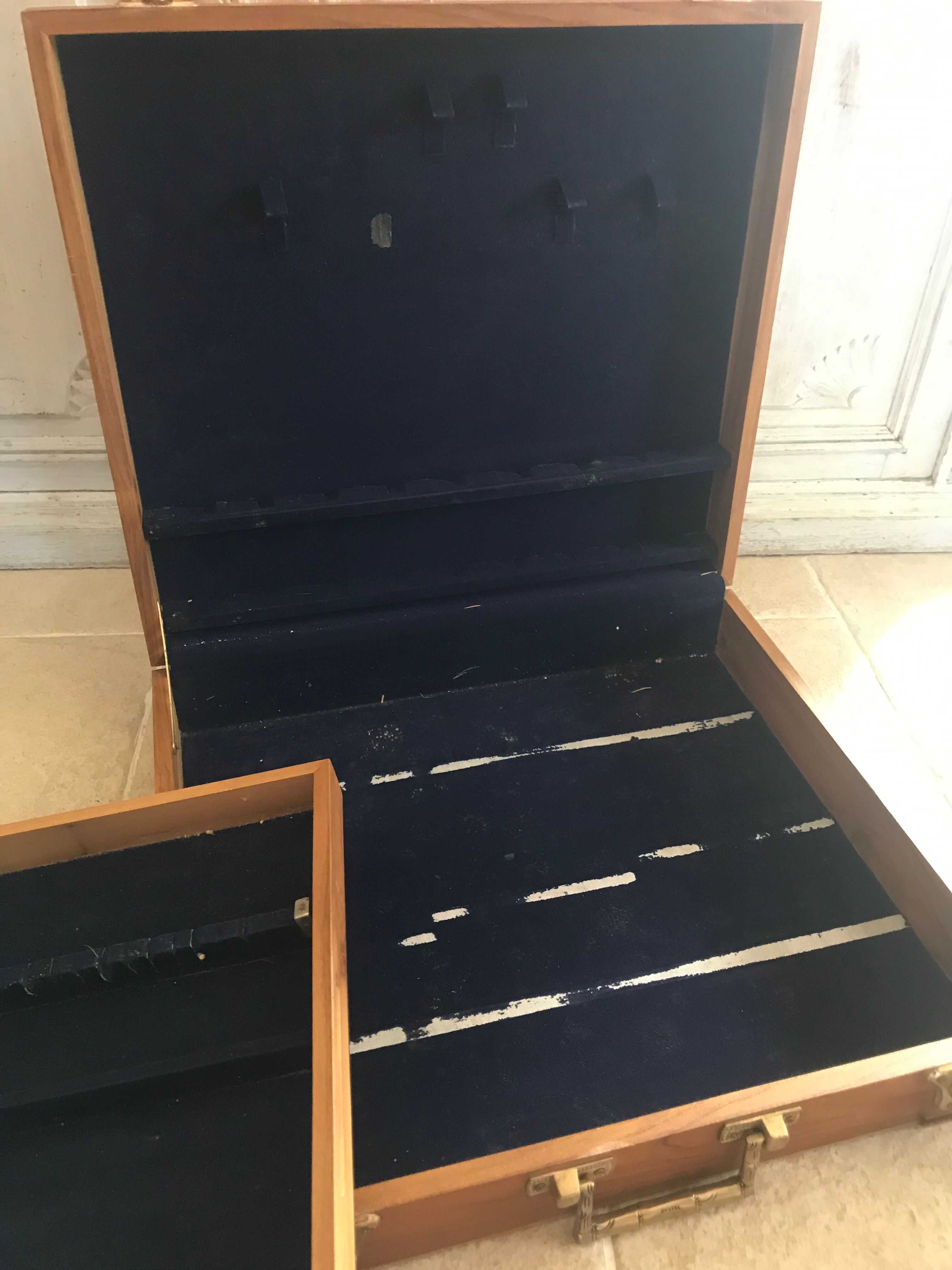Valise en bois vintage 48X44