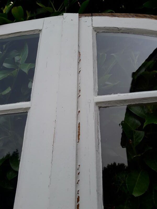 Oak arched bay window door H219xW267,5 small tiles