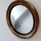 Old wooden round mirror - 28cm