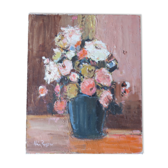 Tableau, peinture d'un bouquet de fleurs par Alain Rousseau