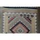 1970s Vintage Turkish Oushak Handmade Wool Cotton Purple Runner Rug 100x326